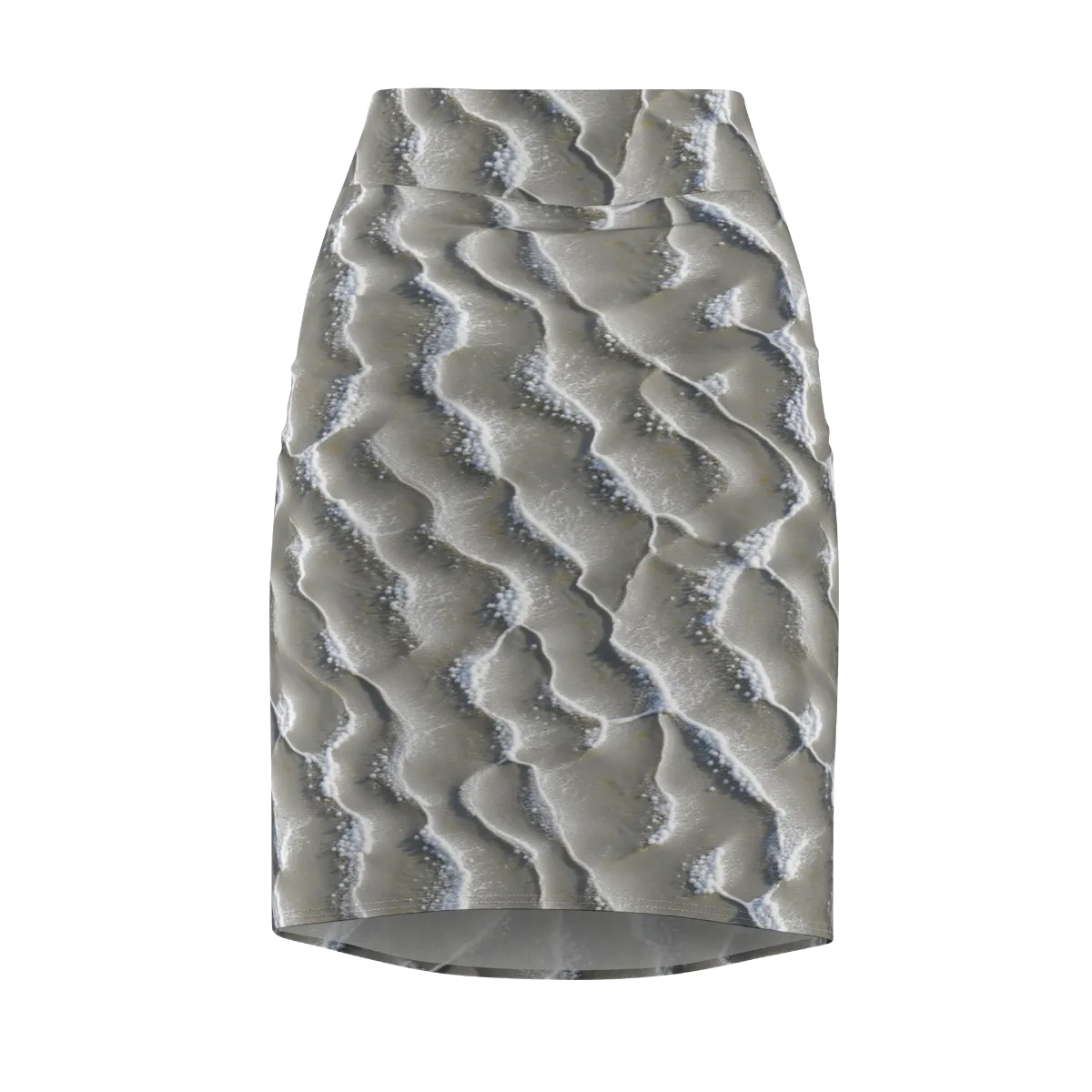 Moonlit Shoals on Pencil Skirt — Front