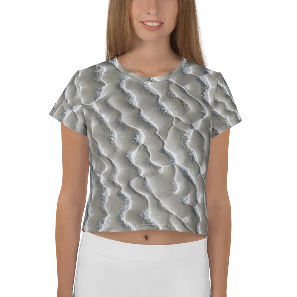 Moonlit Shoals on Crop Tee — Front