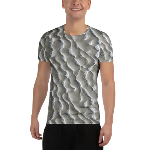 Moonlit Shoals on a Men's Athletic T-Shirt