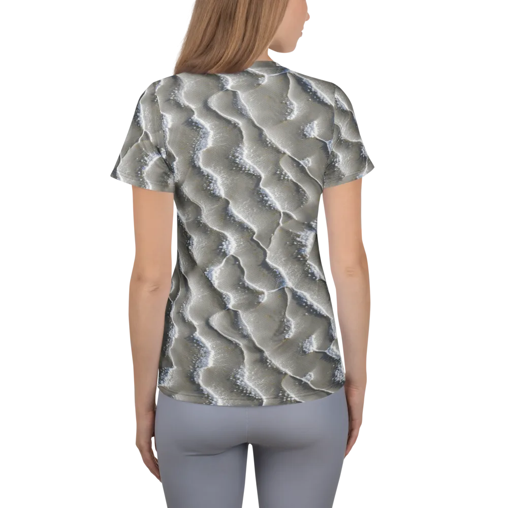 Moonlit Shoals on Women's Athletic T-Shirt — Back
