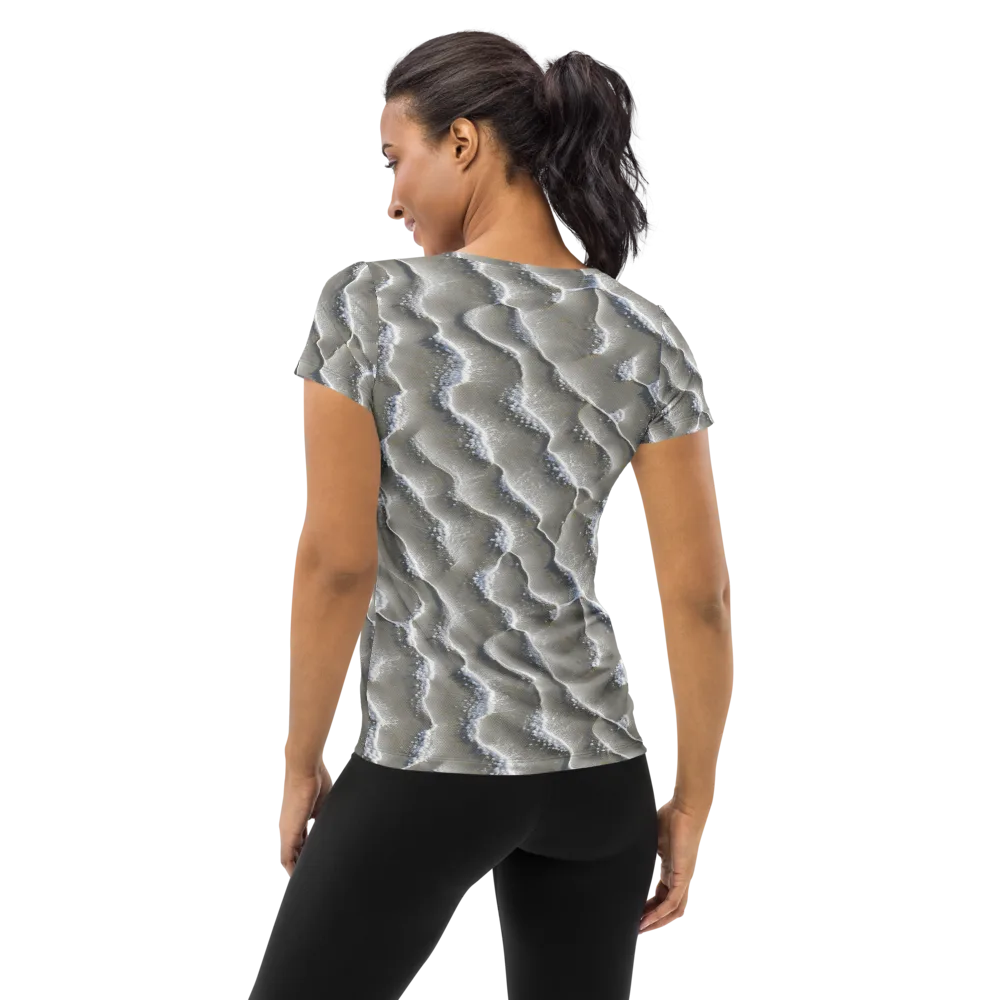 Moonlit Shoals on Women's Athletic T-Shirt — Back