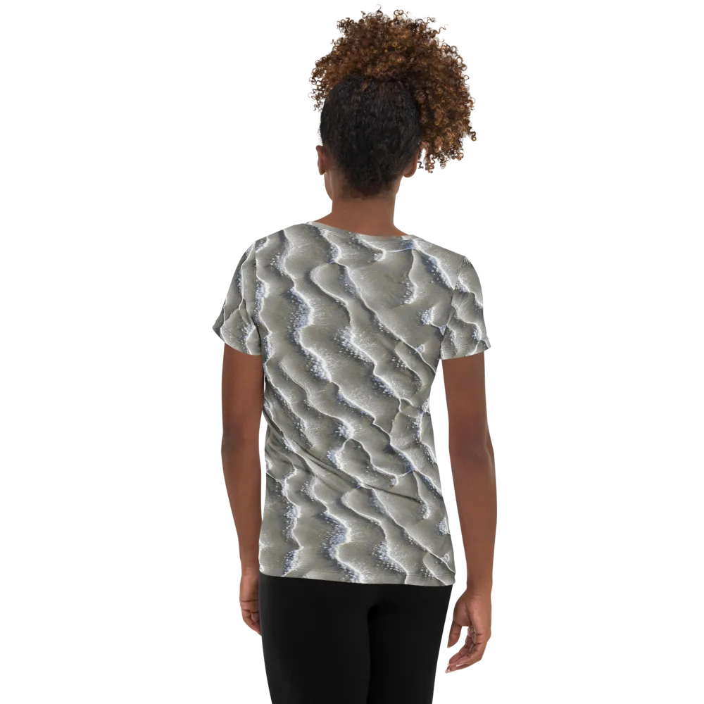 Moonlit Shoals on Women's Athletic T-Shirt — Back