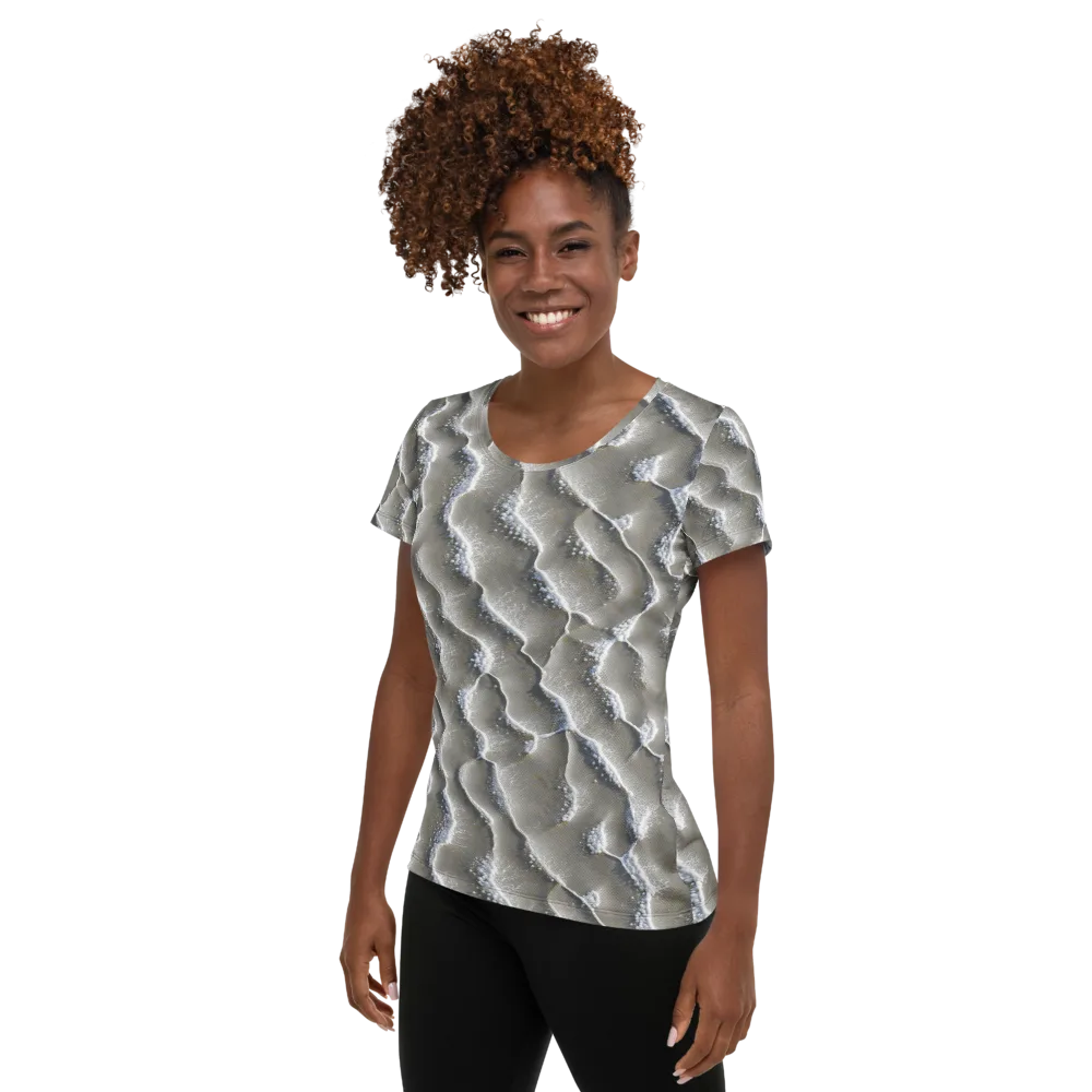 Moonlit Shoals on Women's Athletic T-Shirt — Left