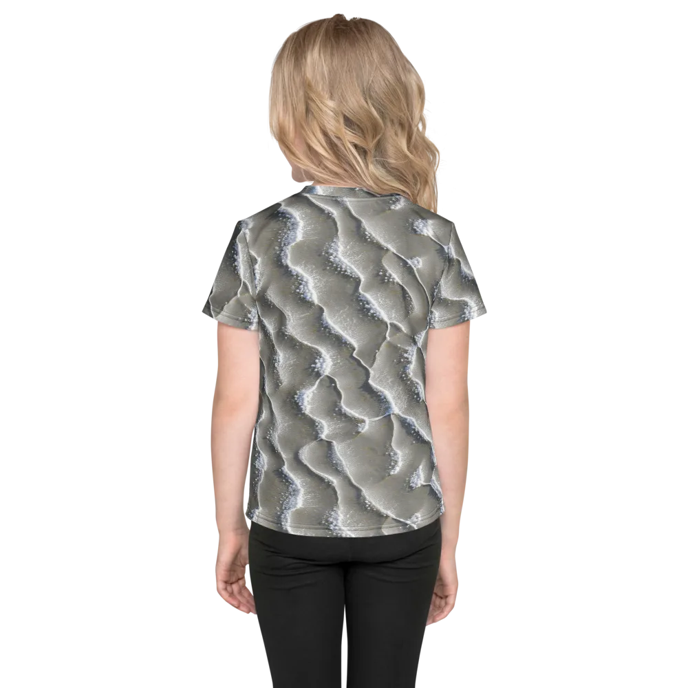 Moonlit Shoals on Kids Crew Neck T-Shirt — Back