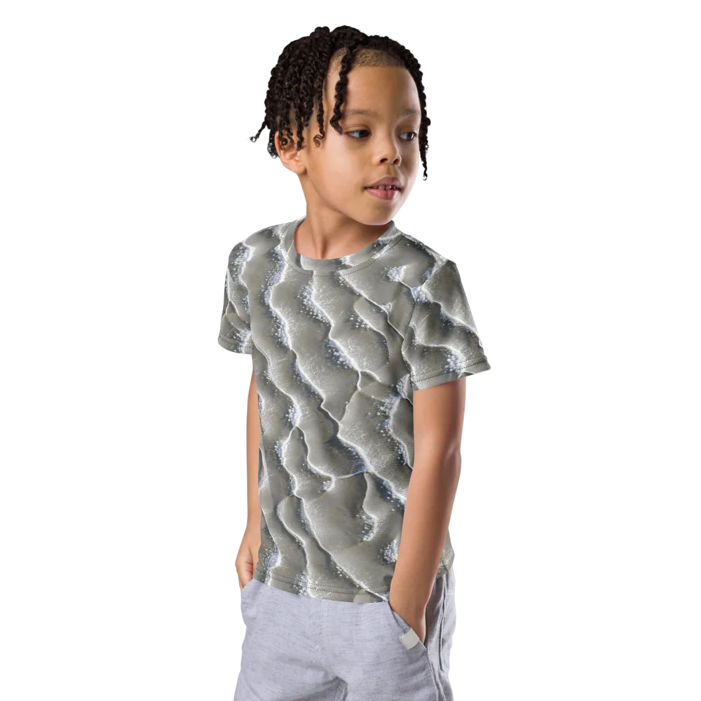 Moonlit Shoals on Kids Crew Neck T-Shirt — Left Front