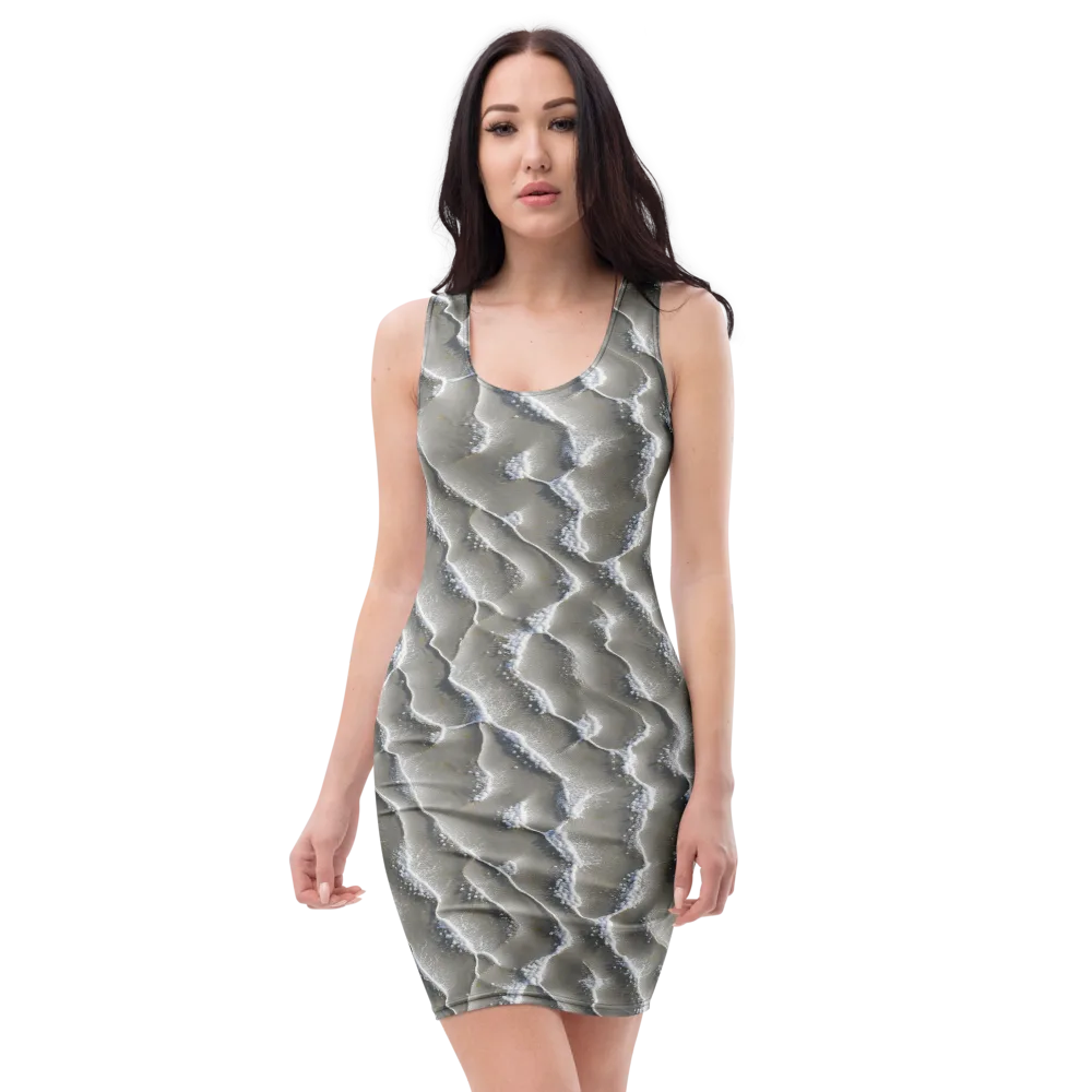 Moonlit Shoals on Bodycon Dress — Front