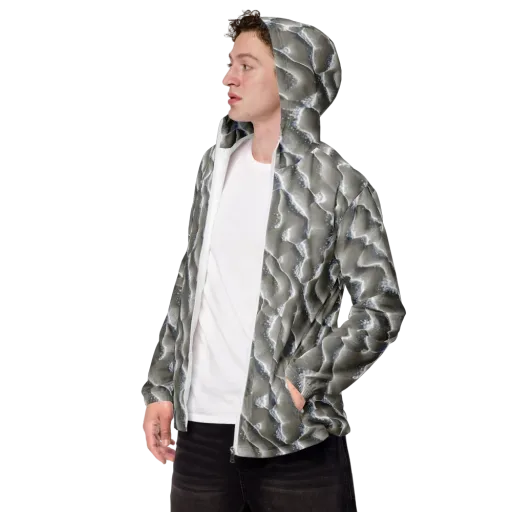 Moonlit Shoals on a Men's Windbreaker
