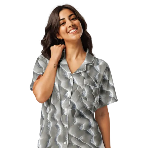 Moonlit Shoals on a Women's Short Sleeve Pajama Top