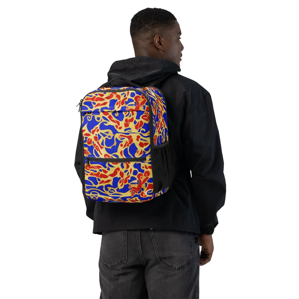 Royal Flame on Utility Backpack — Back