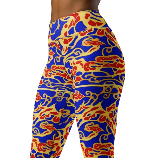 Royal Flame on a Yoga Leggings