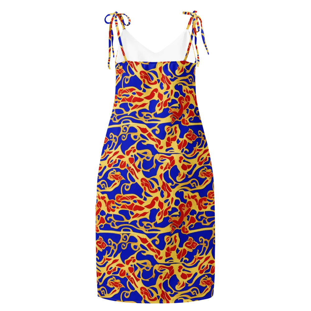 Royal Flame on Slip Dress — Back