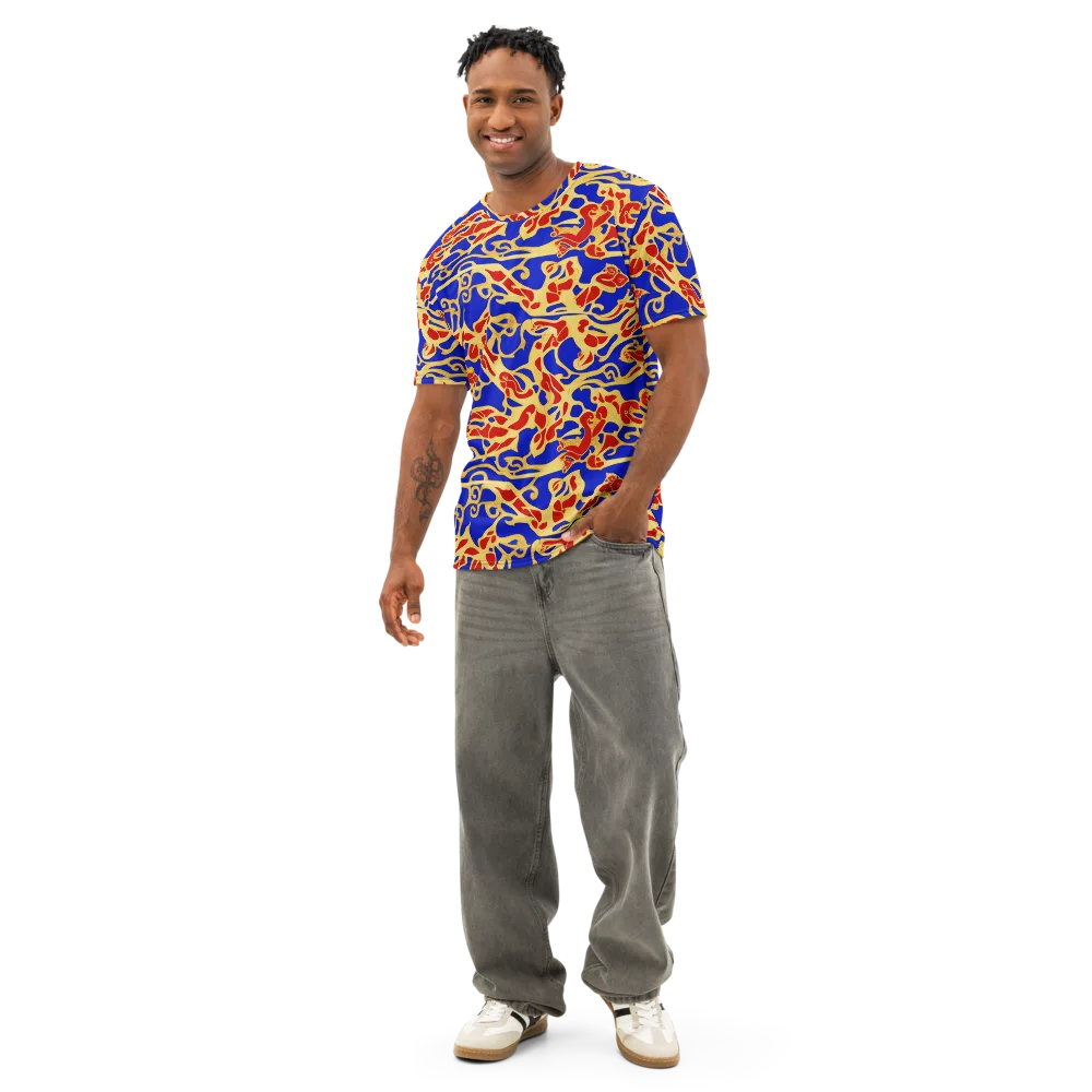Royal Flame on Men's Cotton Crew Neck T-Shirt — Front