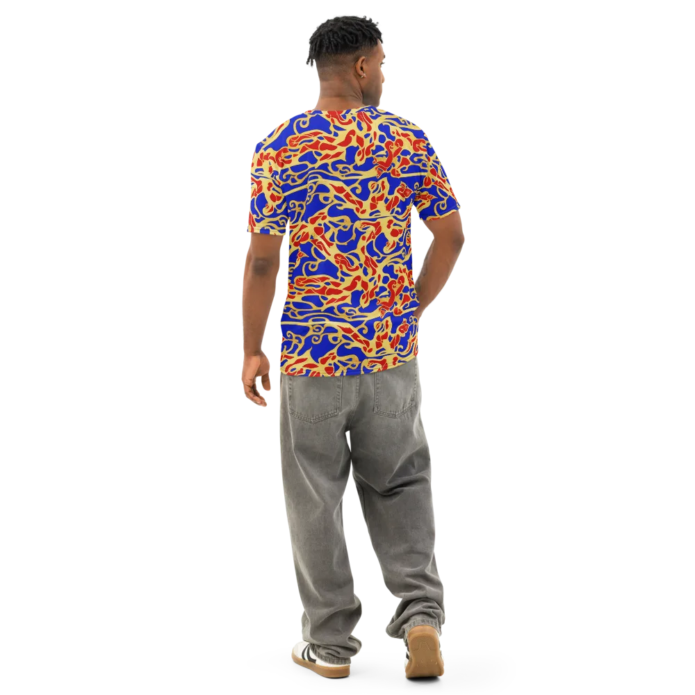 Royal Flame on Men's Cotton Crew Neck T-Shirt — Back