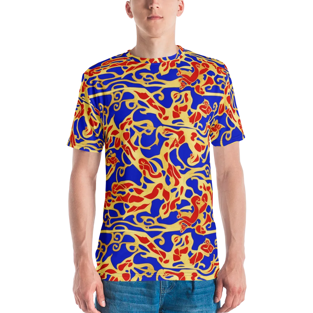 Royal Flame on Men's Crew Neck T-Shirt — Front