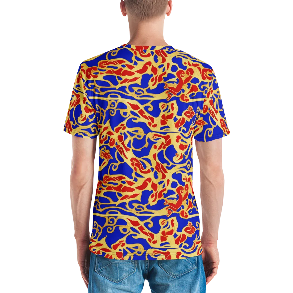 Royal Flame on Men's Crew Neck T-Shirt — Back