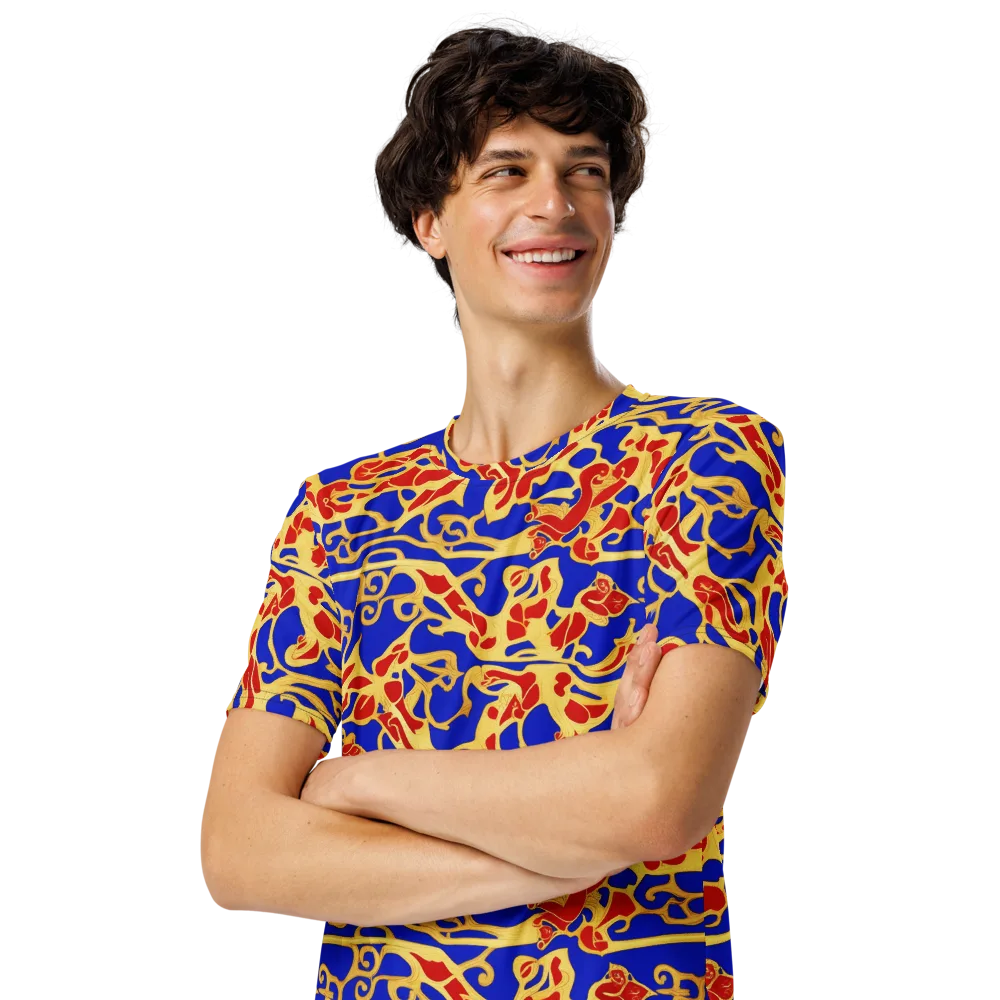 Royal Flame on Men's Crew Neck T-Shirt — Left Front