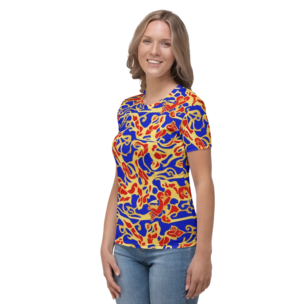 Royal Flame on Women's Crew Neck T-Shirt — Left