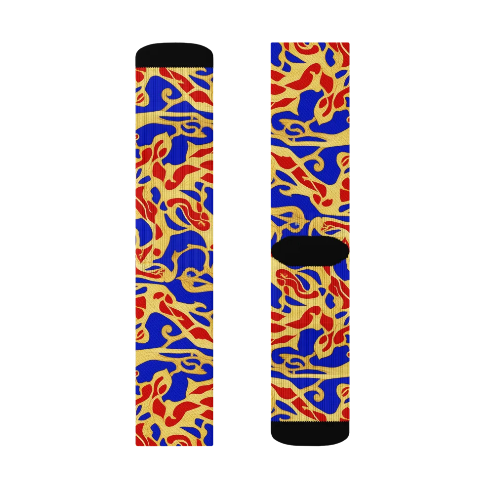 Royal Flame on Socks — Right Sock