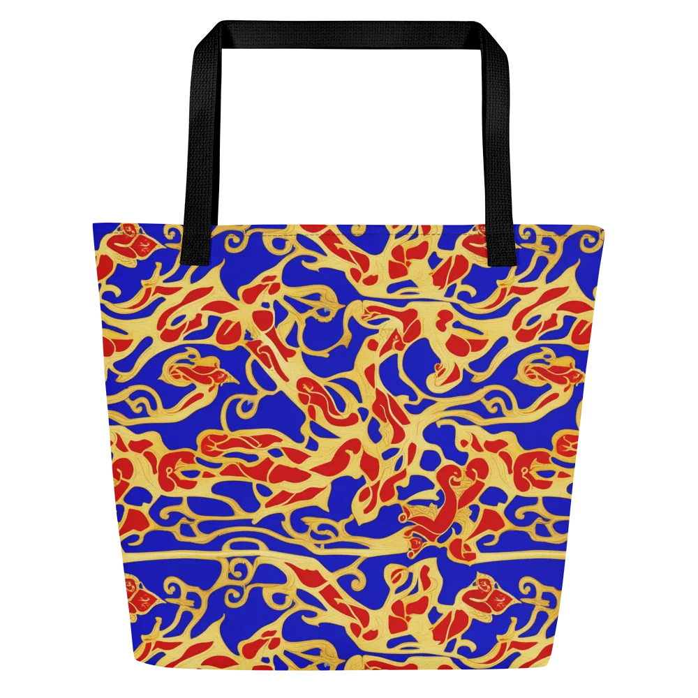 Royal Flame on Large Tote Bag W/ Pocket — Front