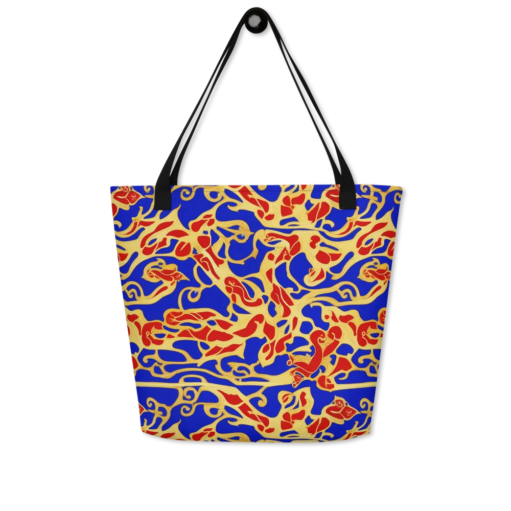Royal Flame on Large Tote Bag W/ Pocket — Front
