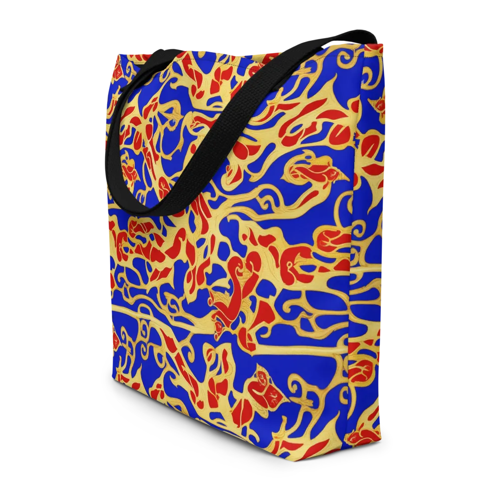 Royal Flame on Large Tote Bag W/ Pocket — Front