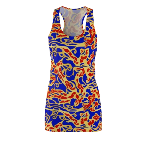 Royal Flame on a Racerback Dress