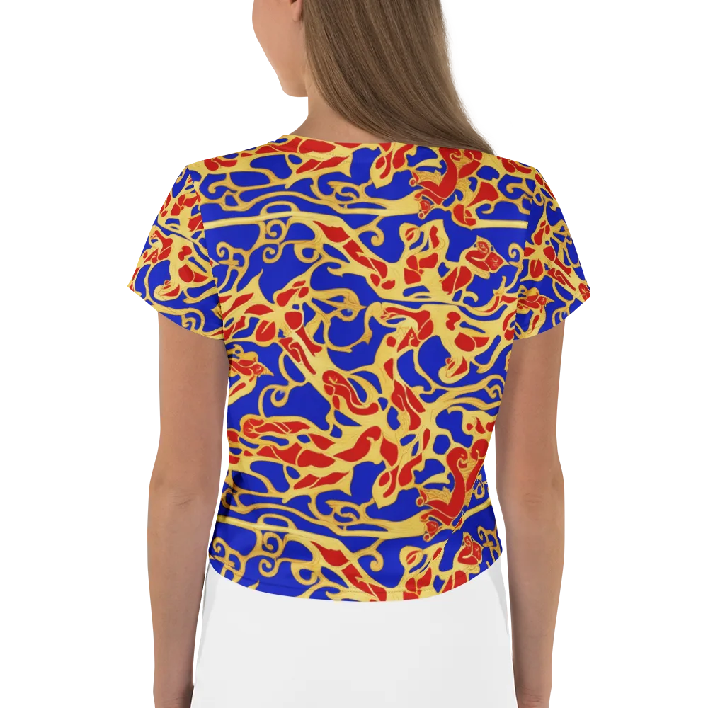 Royal Flame on Crop Tee — Back