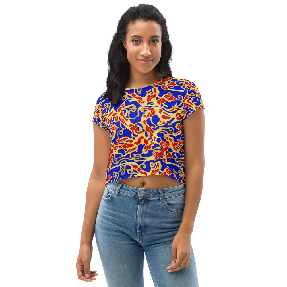 Royal Flame on Crop Tee — Front