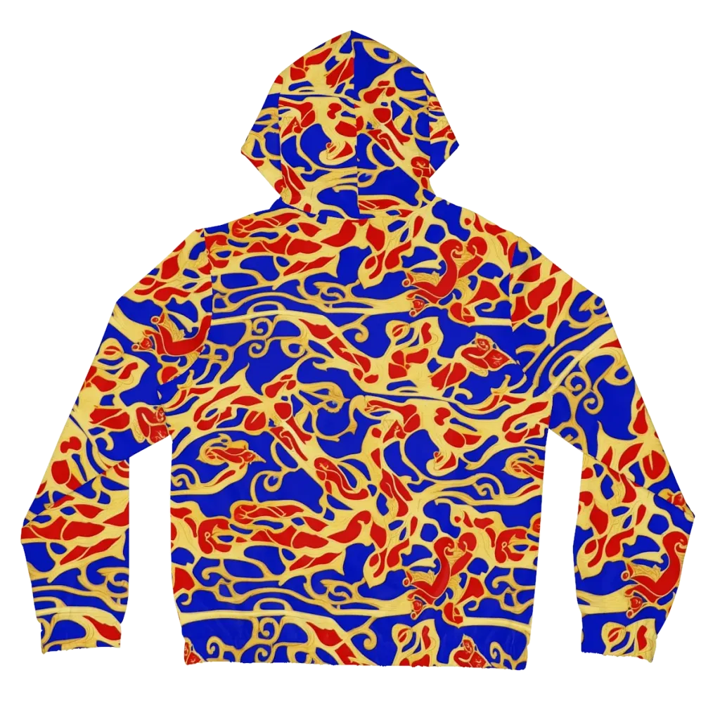 Royal Flame on Women's Full-Zip Hoodie — Back