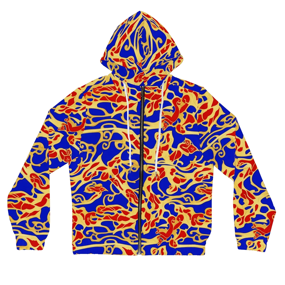 Royal Flame on Women's Full-Zip Hoodie — Front