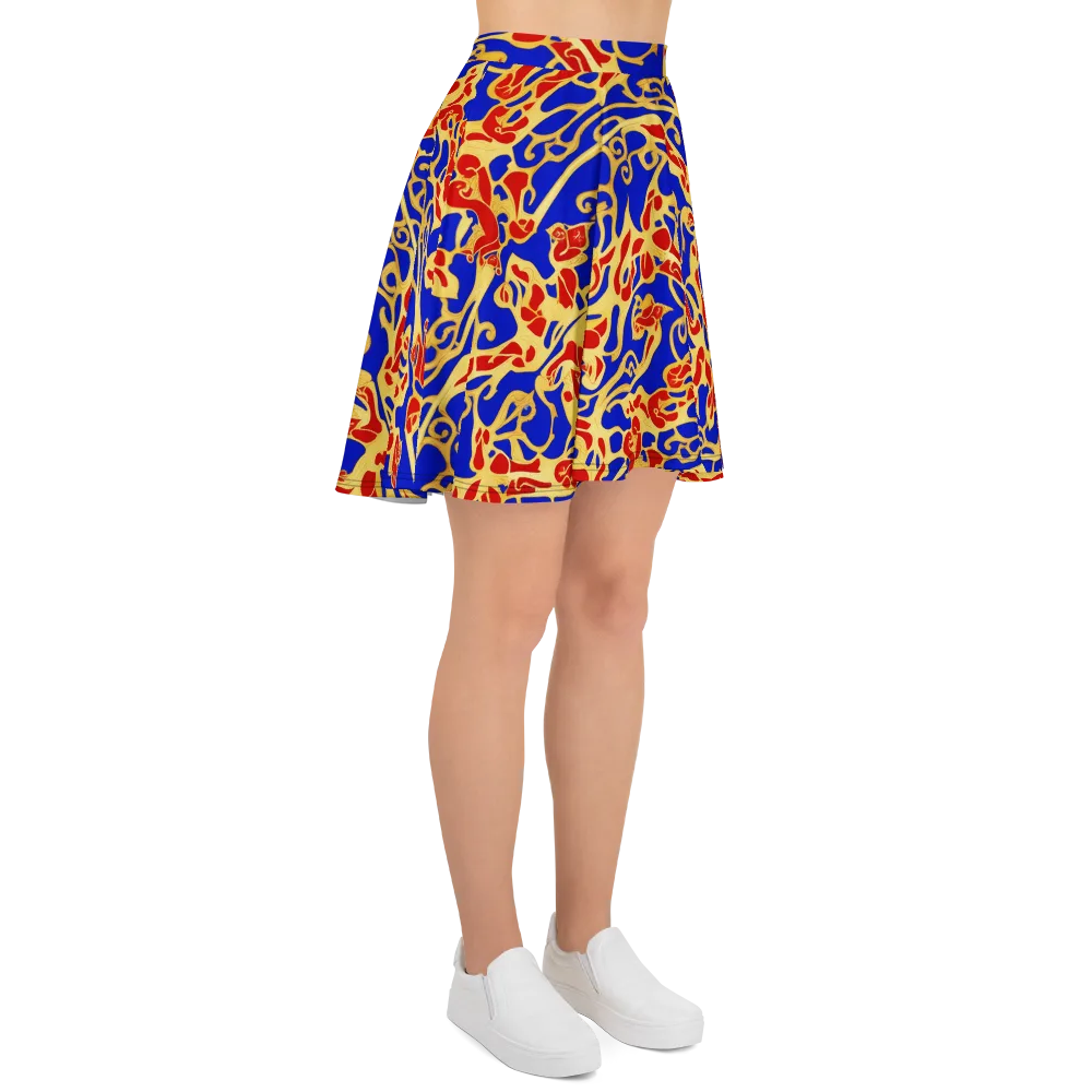 Royal Flame on Skater Skirt — Right