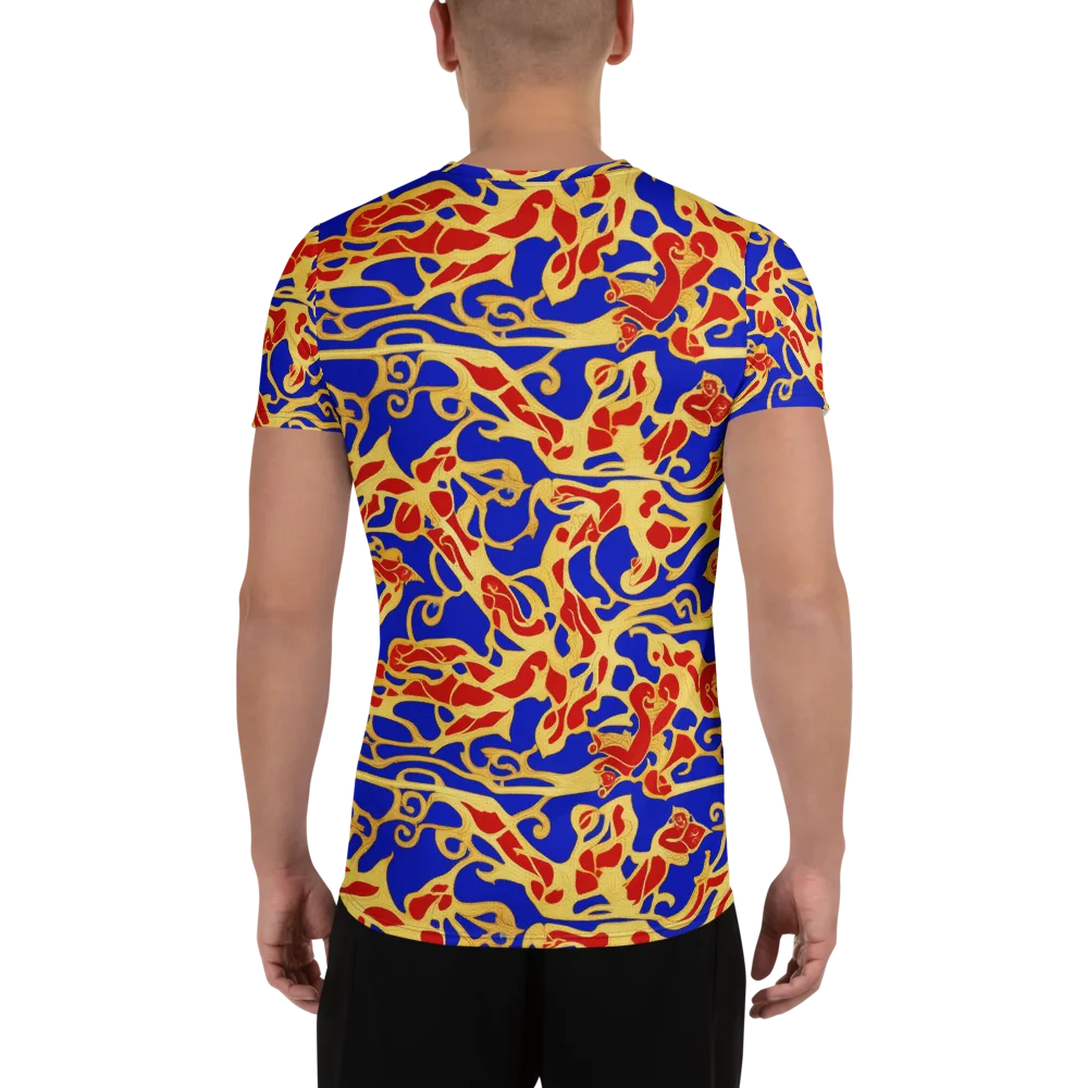 Royal Flame on Men's Athletic T-Shirt — Back