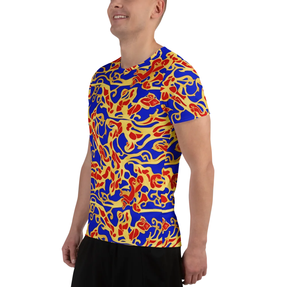 Royal Flame on Men's Athletic T-Shirt — Left