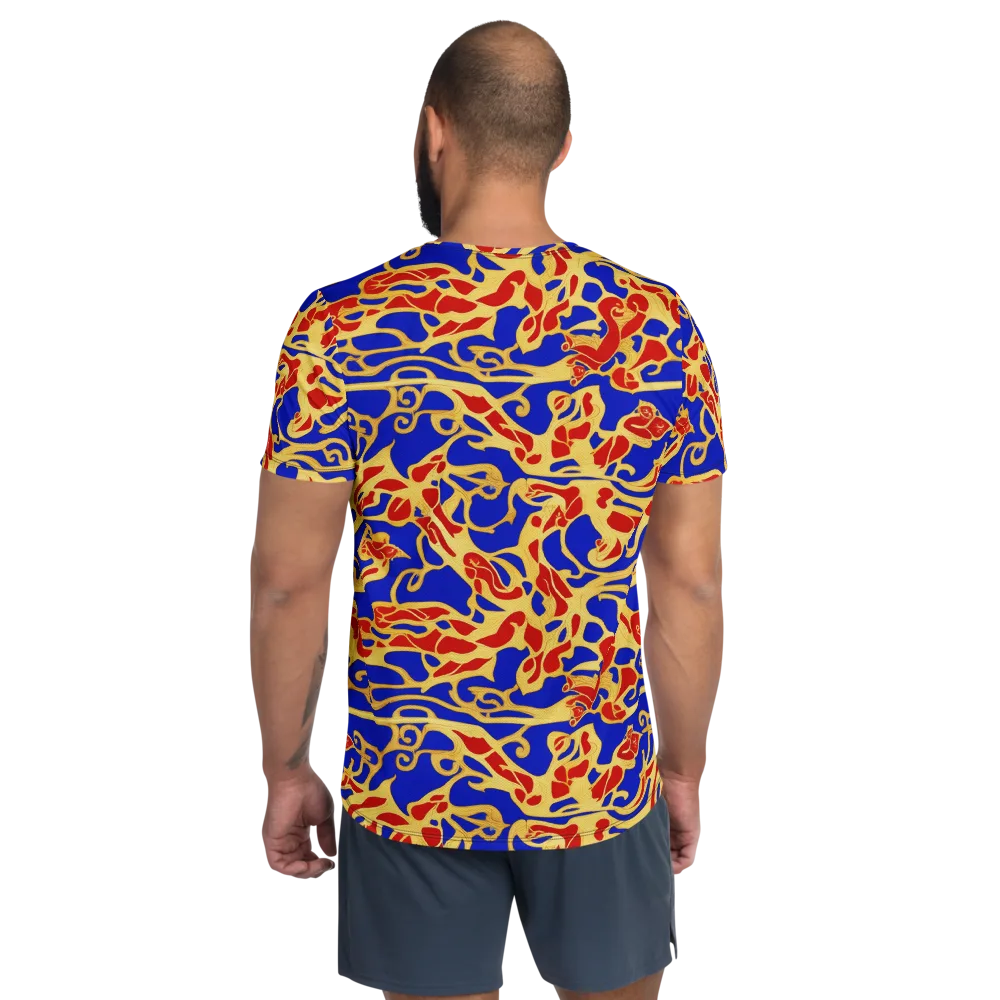 Royal Flame on Men's Athletic T-Shirt — Back