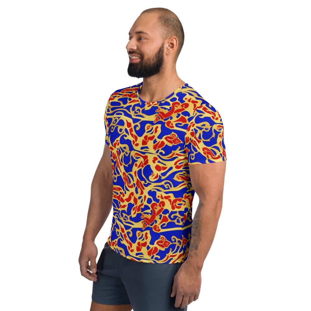 Royal Flame on Men's Athletic T-Shirt — Left