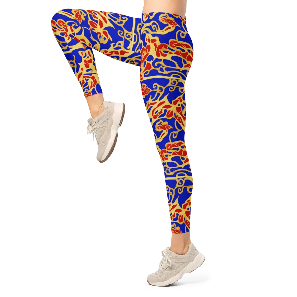 Royal Flame on Leggings — Left