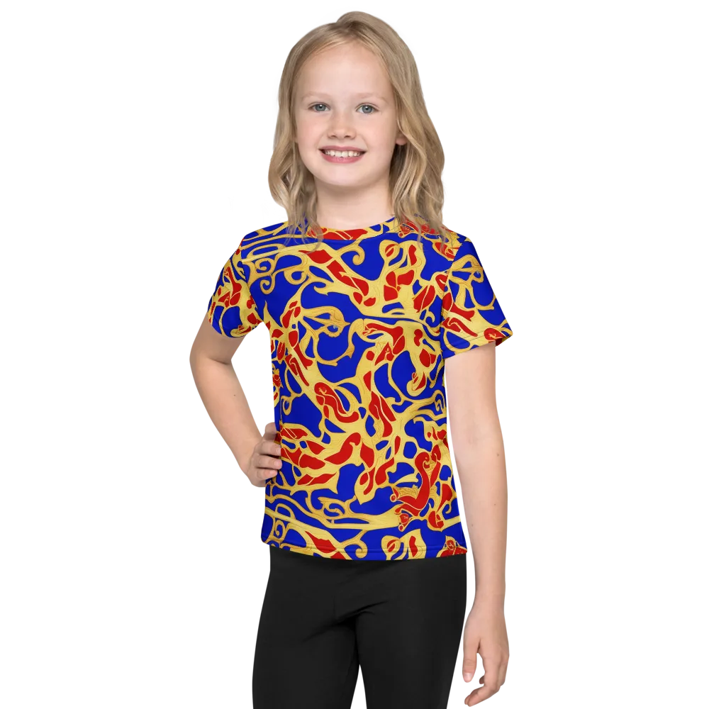 Royal Flame on Kids Crew Neck T-Shirt — Front