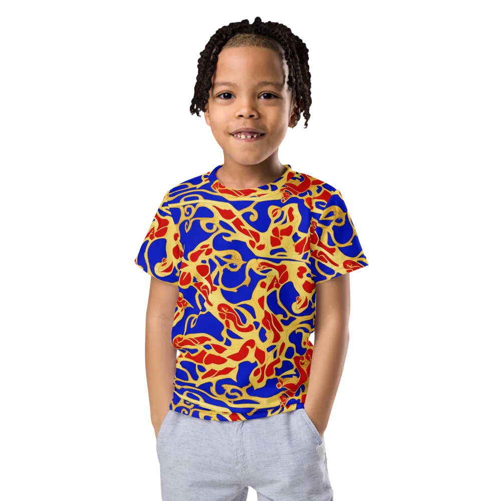 Royal Flame on Kids Crew Neck T-Shirt — Front