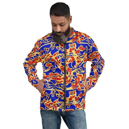 Royal Flame on a Bomber Jacket
