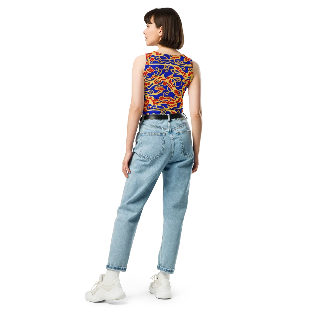 Royal Flame on Crop Top — Back
