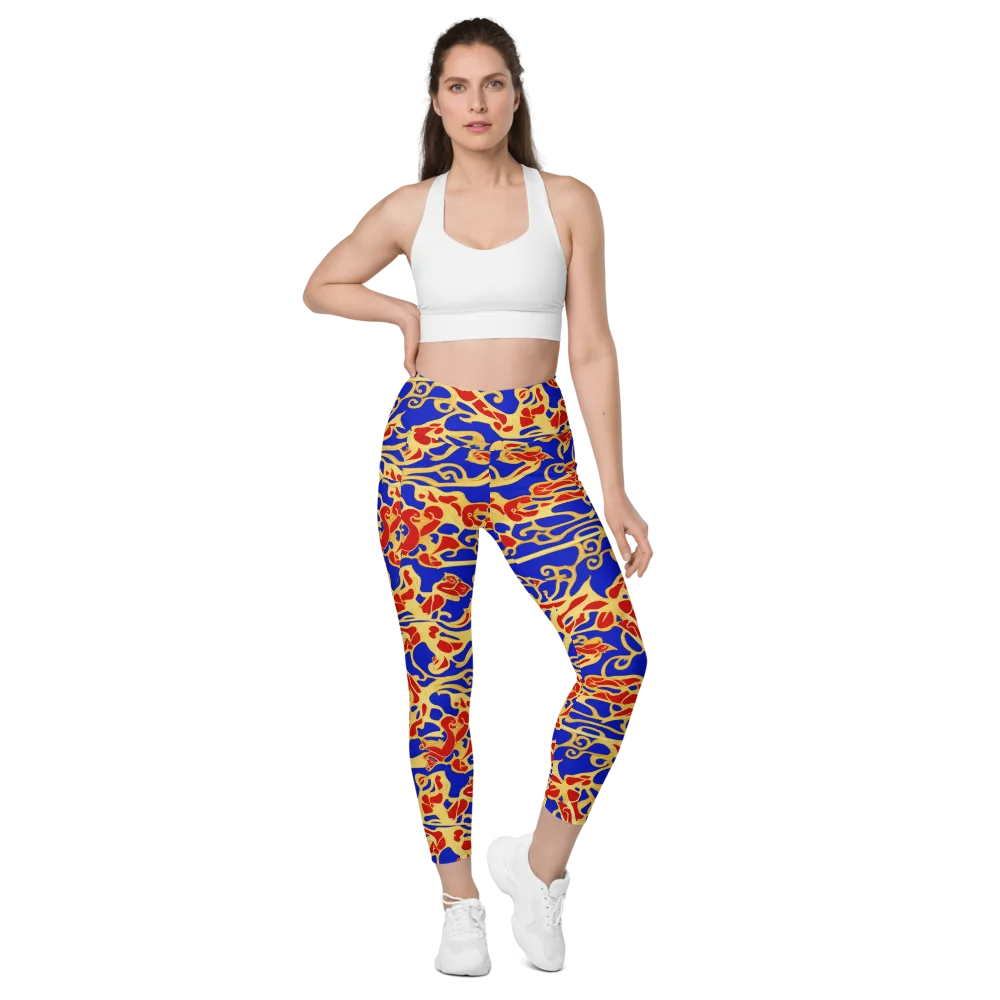 Royal Flame on Leggings with Pockets — Front