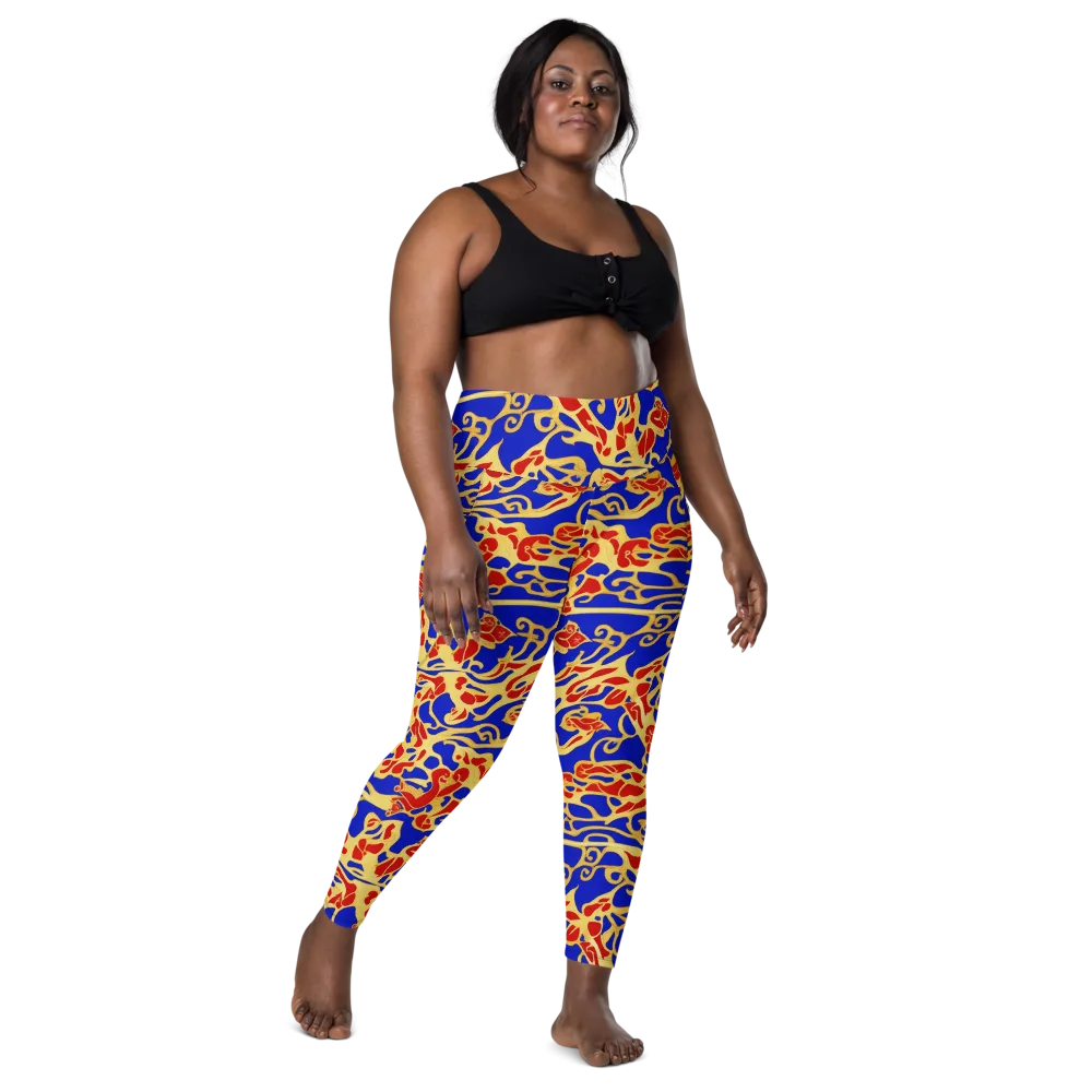 Royal Flame on Leggings with Pockets — Front