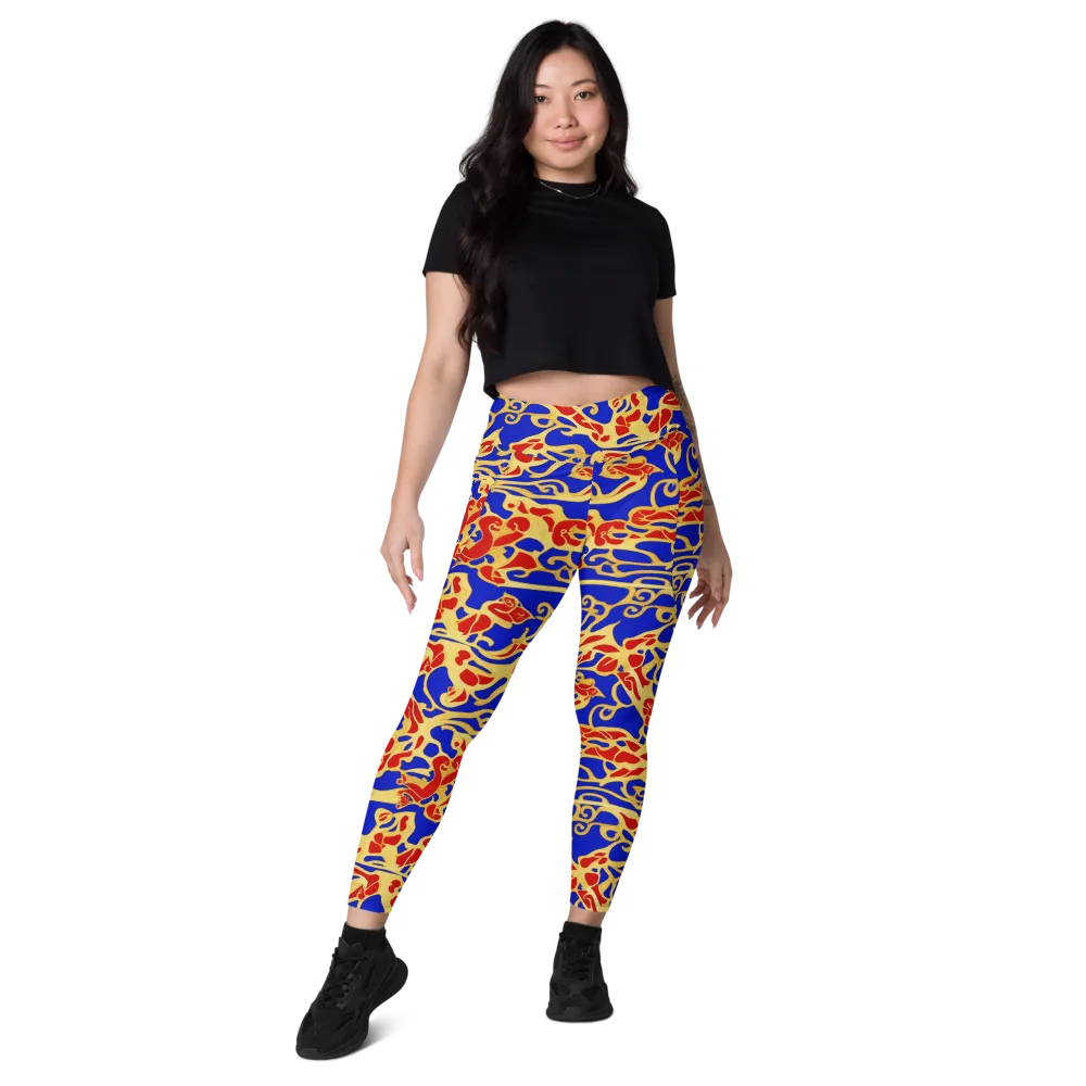Royal Flame on Leggings with Pockets — Front