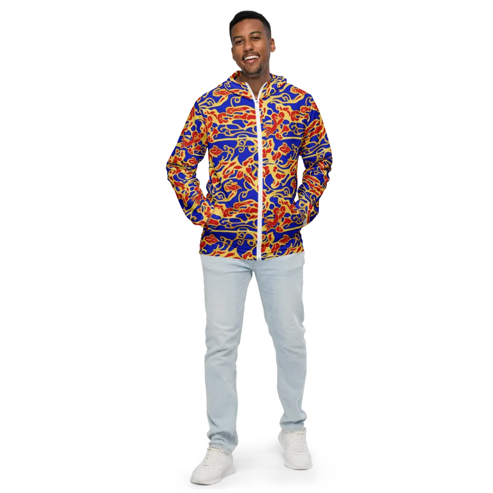 Royal Flame on Men's Windbreaker — Front