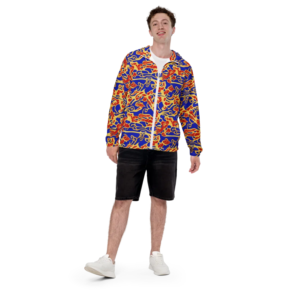 Royal Flame on Men's Windbreaker — Front