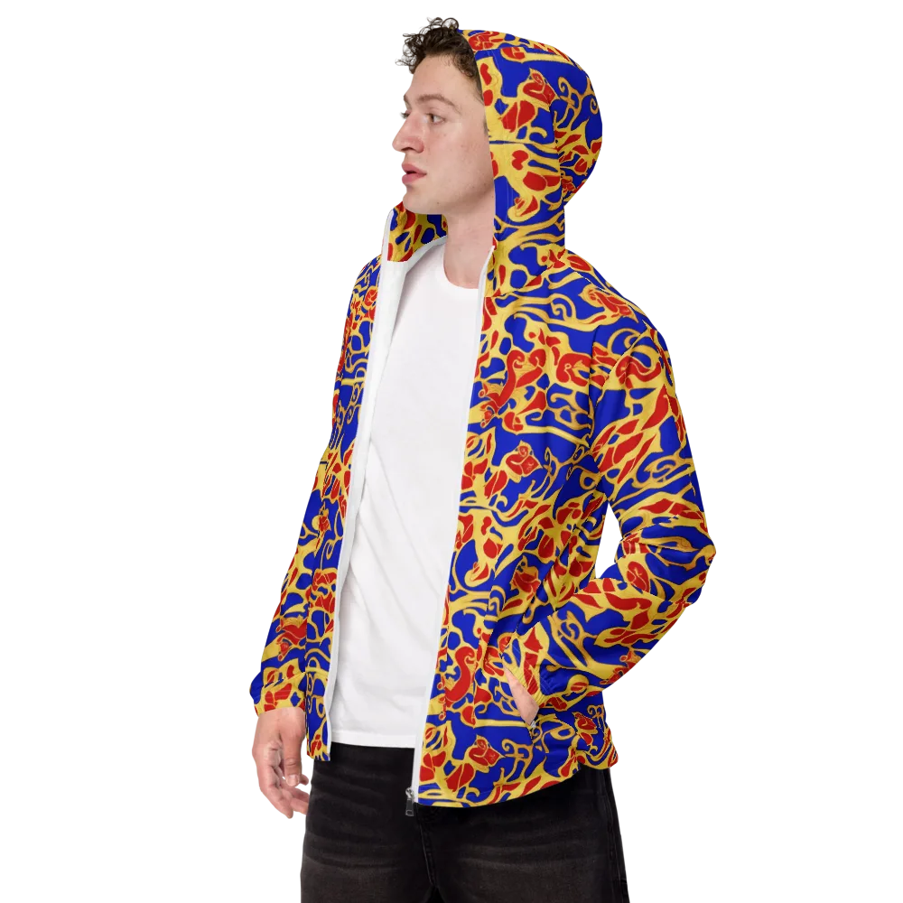 Royal Flame on Men's Windbreaker — Left Front