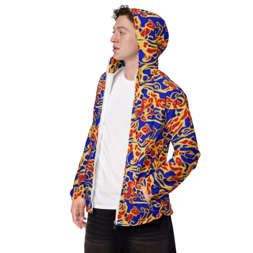 Royal Flame on a Men's Windbreaker