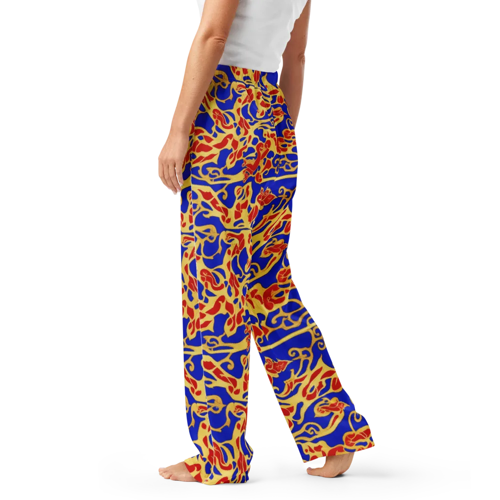 Royal Flame on Women's Pajama Pants — Left