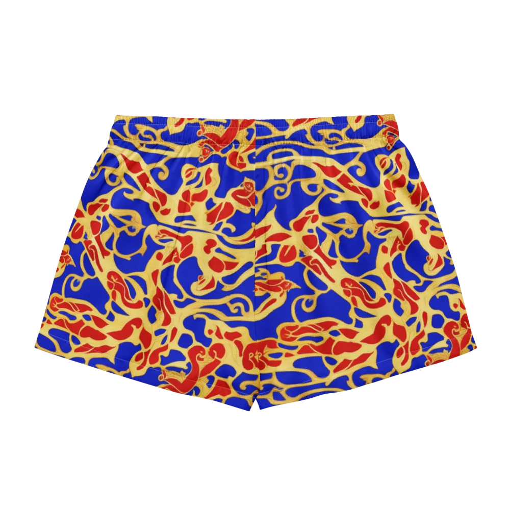 Royal Flame on Women's Pajama Shorts — Back