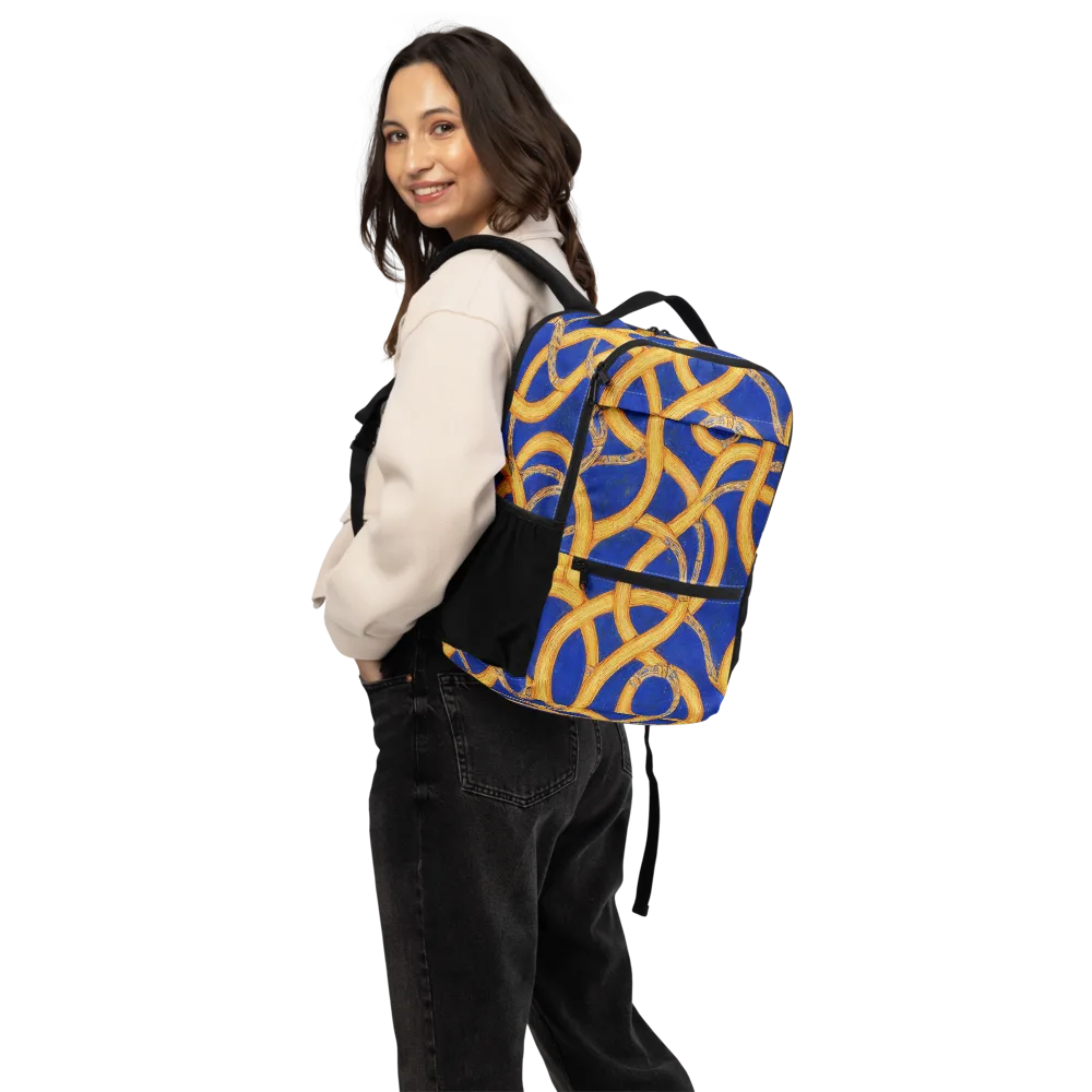 Cobalt Lariat on Utility Backpack — Back